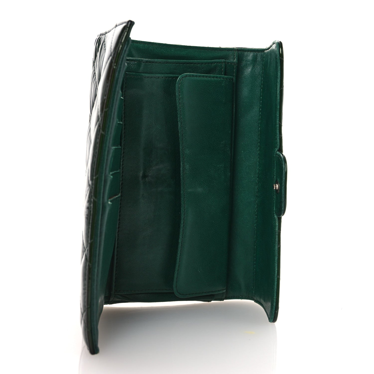 Chanel Patent Quilted Large Flap Wallet Green 1773605 – FASHIONPHILE
