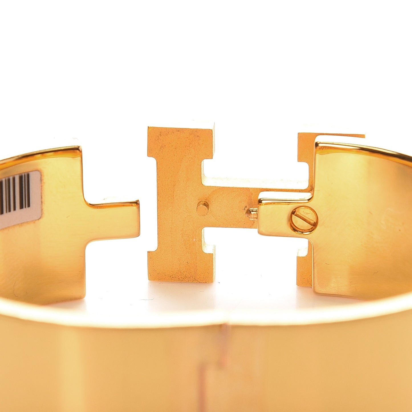 Enamel Wide Clic Clac H Bracelet PM White