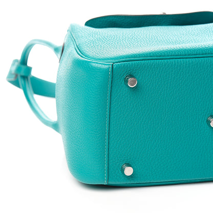 Hermes Taurillon Clemence Lindy 26 Bleu Paon 7 of 8
