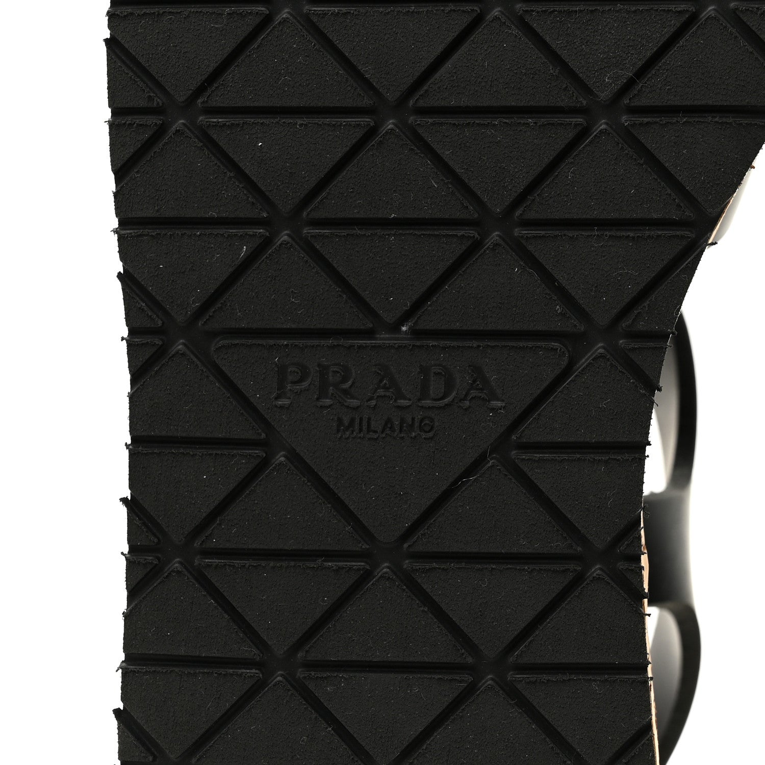 Prada Foam Rubber Cork Triangle Logo Platform Cage Sandals  40 Black 8 of 10