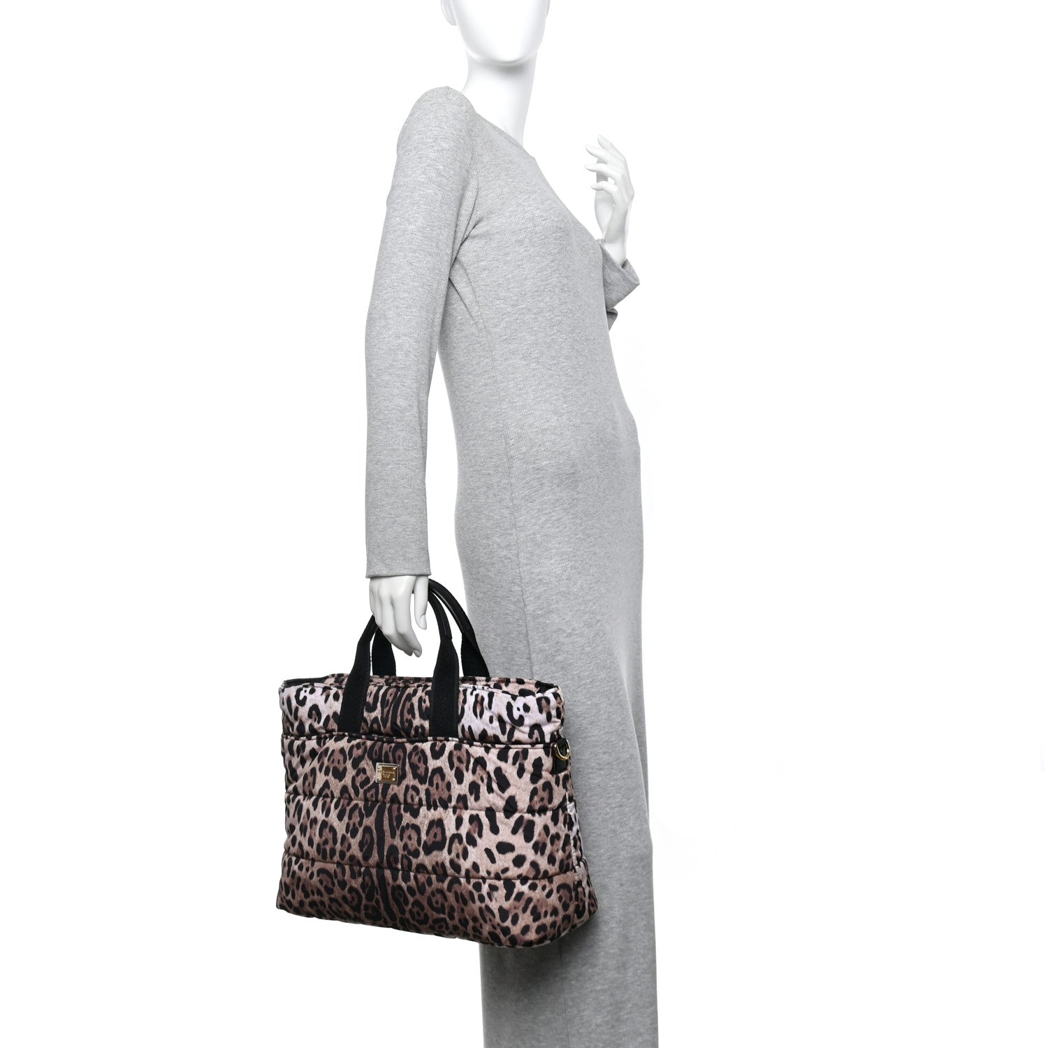 Dolce & Gabbana Nylon Leopard Print Changing Bag Brown 2 of 9