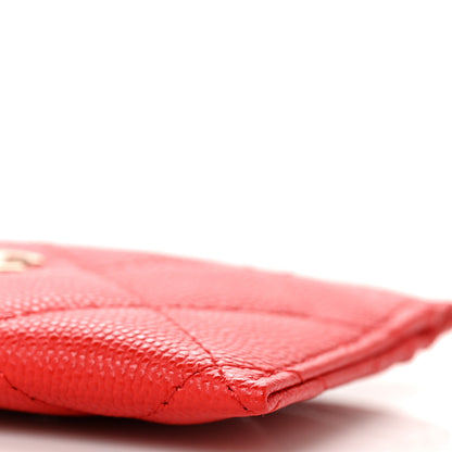 Chanel Caviar Quilted Card Holder Red 6 of 10