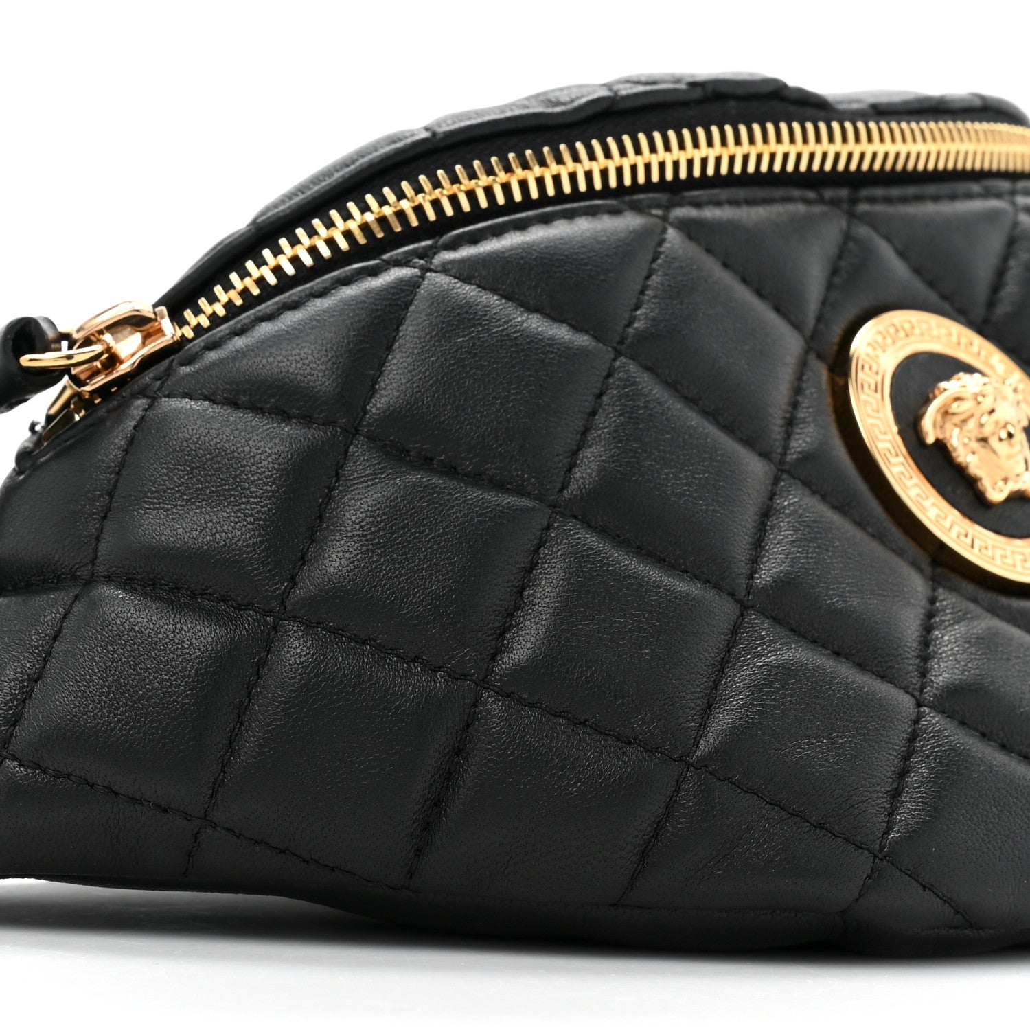 Versace Nappa Quilted Medusa Belt Bag Black 9 of 9