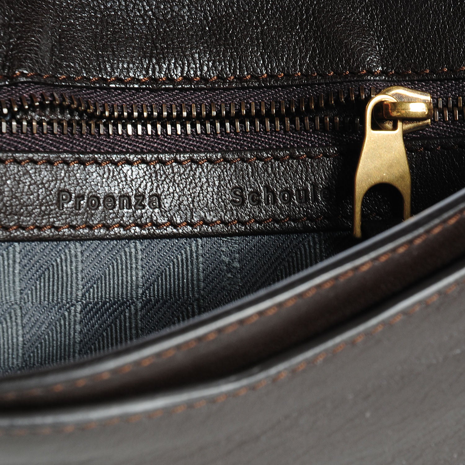 Proenza Schouler Lux Leather PS1 Pochette Clutch Dark Chocolate 9 of 11