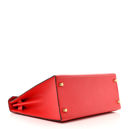 Hermes Epsom Kelly Sellier 28 Rouge Tomate 6 of 29