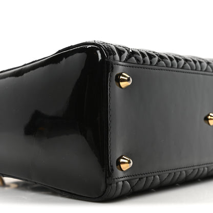 Christian Dior Patent Cannage Large Lady Dior Black 9 of 10
