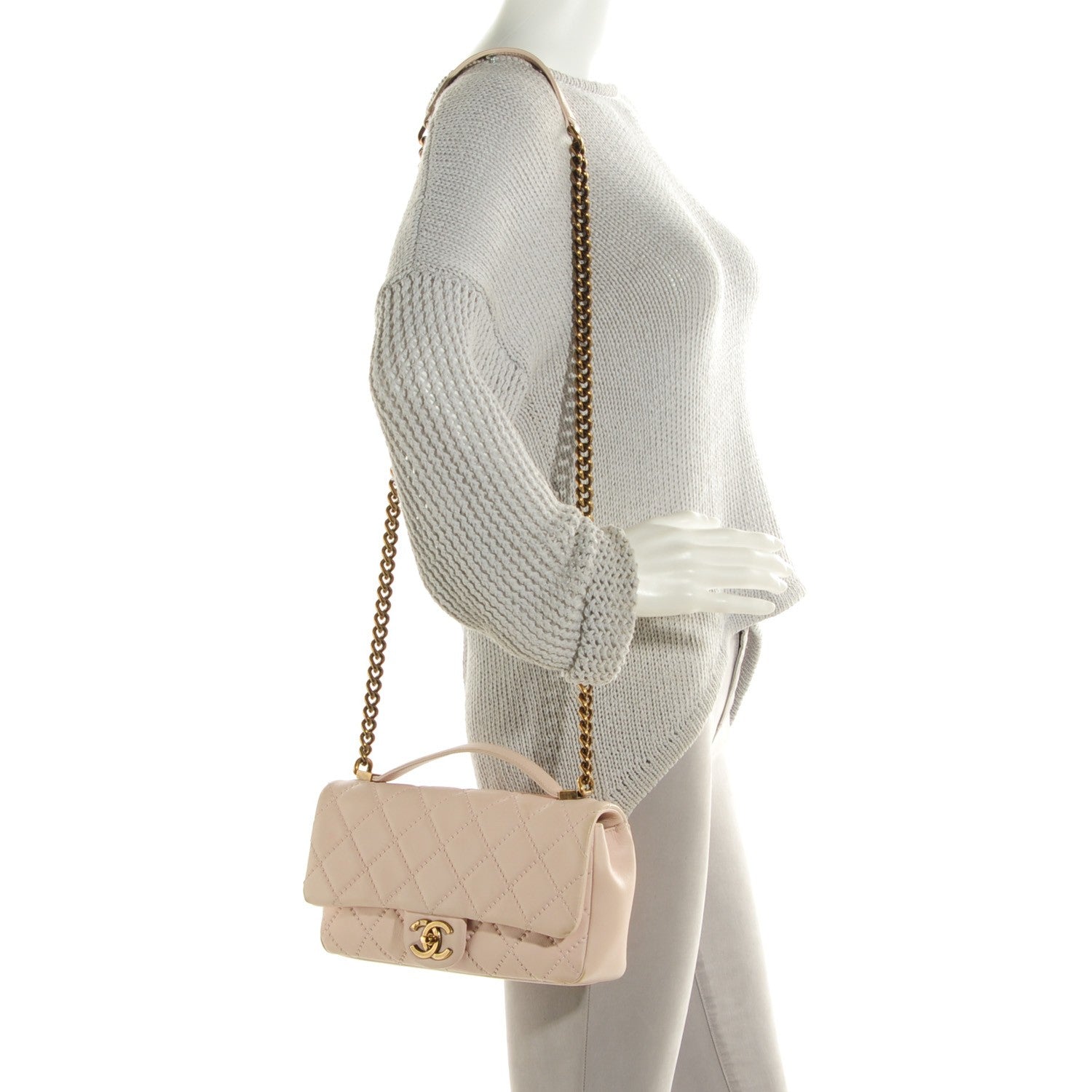 Chanel Calfskin Quilted Medium Urban Day Flap Light Pink 2 of 9
