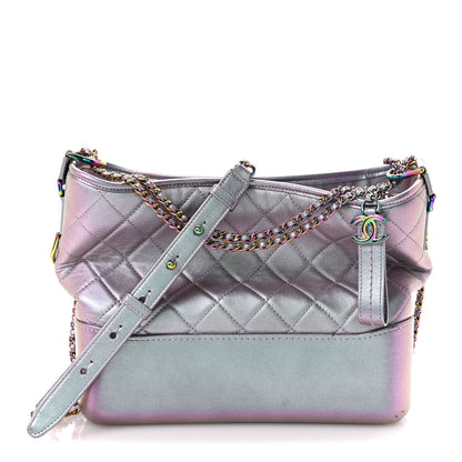 Chanel Iridescent Lambskin Calfskin Quilted Medium Gabrielle Hobo Light Purple 1 of 14