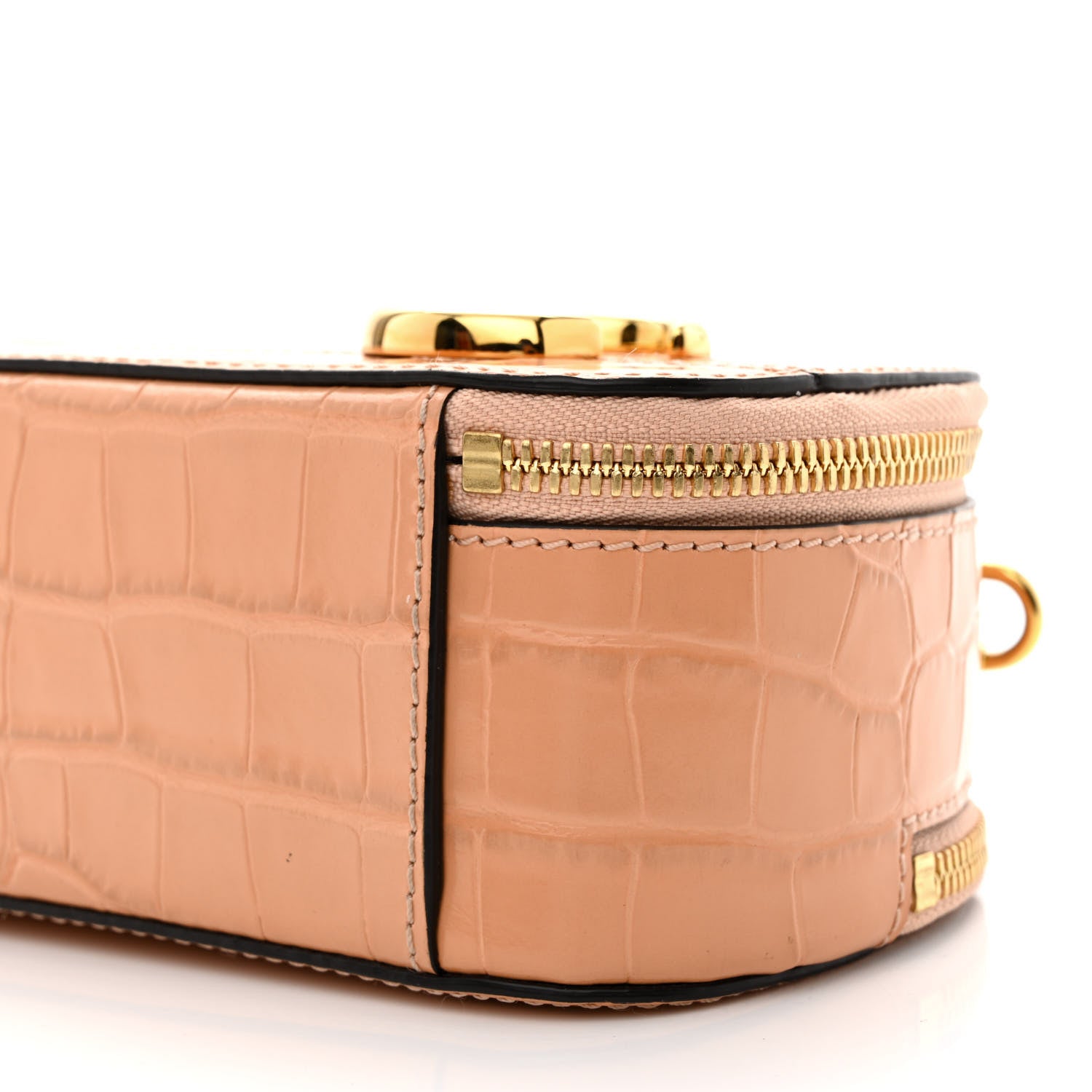 Chloe Calfskin Crocodile Embossed Mini C Vanity Bag Nut 12 of 12