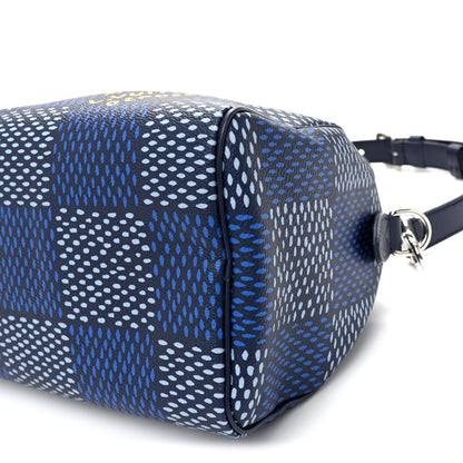 Louis Vuitton Damier Heritage Speedy Bandouliere 25 Blue 9 of 9