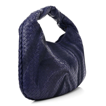 Bottega Veneta Embroidered Nappa Intrecciato Large Veneta Hobo Atlantic 3 of 13