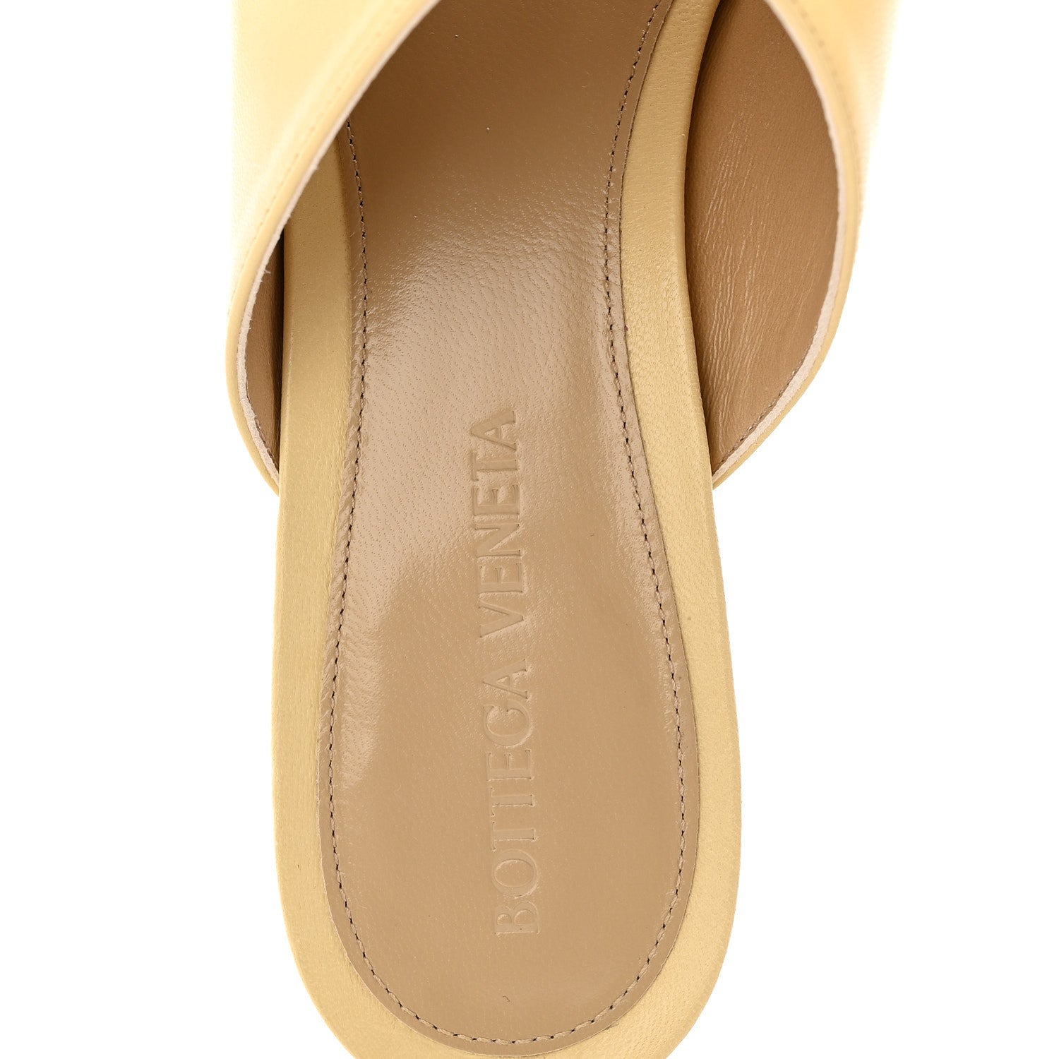 Bottega Veneta Lambskin Stretch Mule Sandals 37.5 Moon Beam 8 of 9