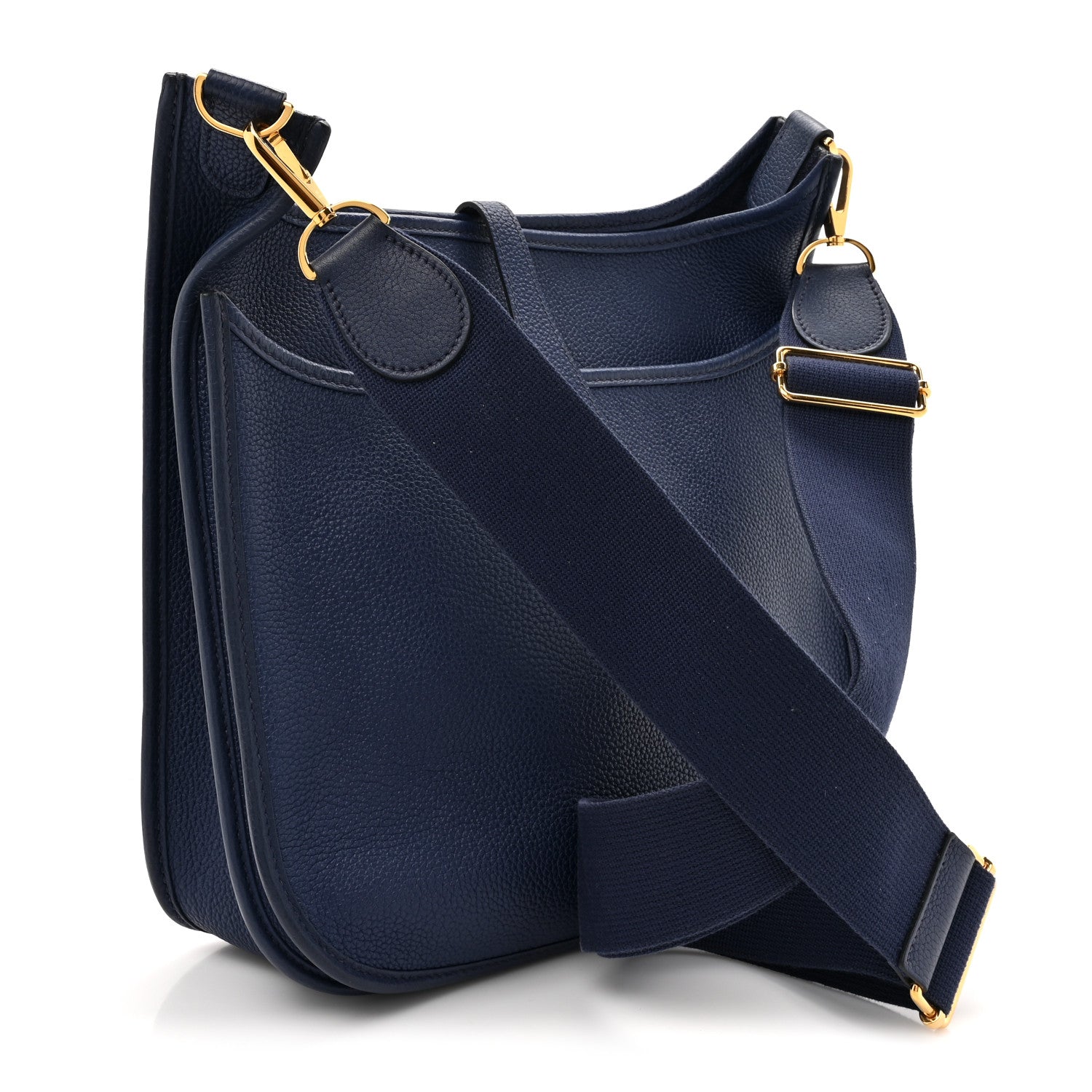 Hermes Taurillon Clemence EVELYNE III PM Bleu Encre 3 of 11