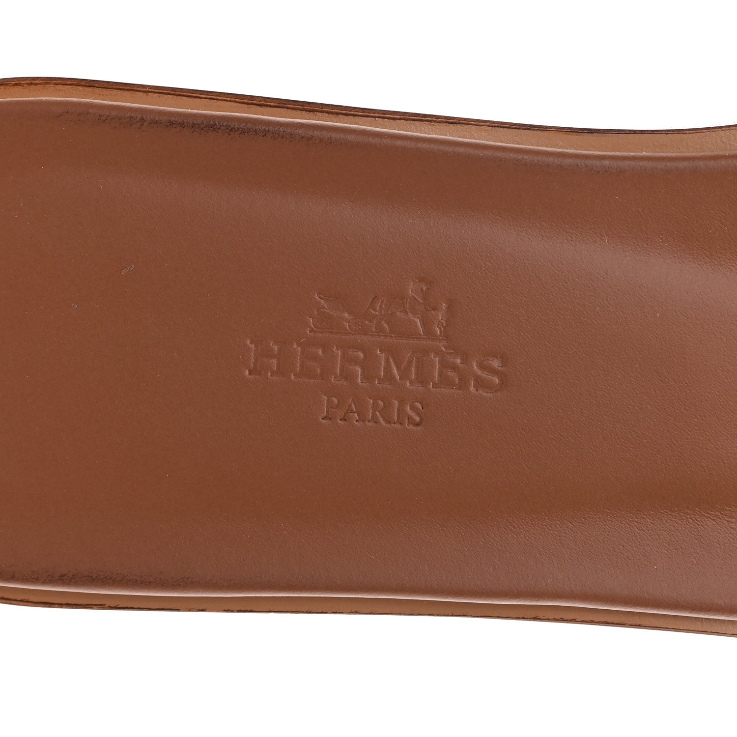Hermes Box Calfskin Oran Sandals 38 Gold 8 of 9