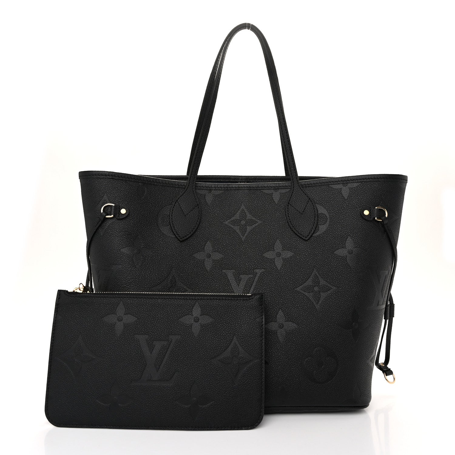 Louis Vuitton Empreinte Monogram Giant Neverfull MM Black 3 of 10