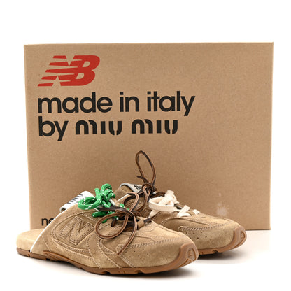 Miu Miu X NEW BALANCE Faded Suede Calfskin 530 SL Slip-On Mules 36 Ecru 10 of 10