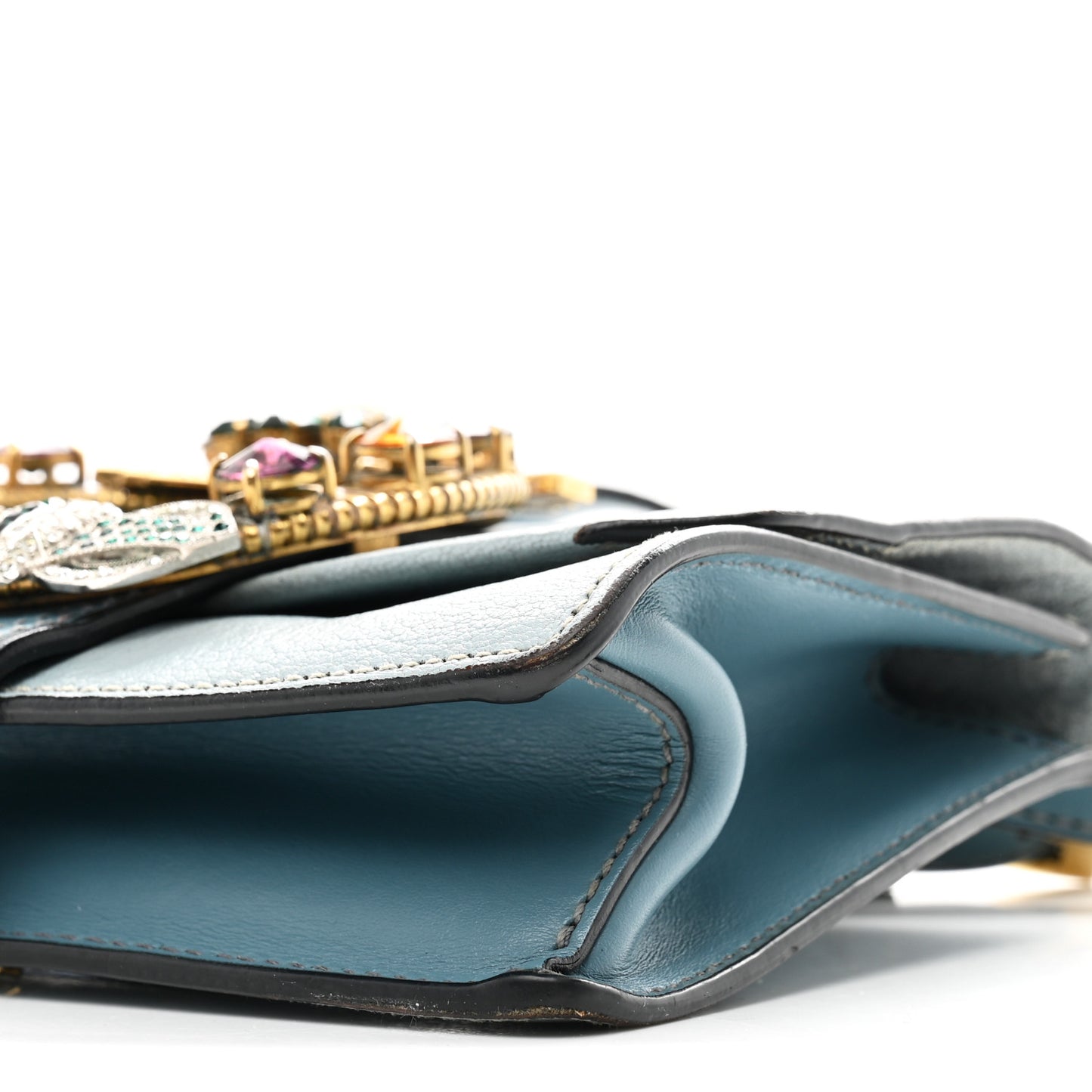 Goatskin Madras Soft Calf Crystal Embellished Shoulder Bag Astrale