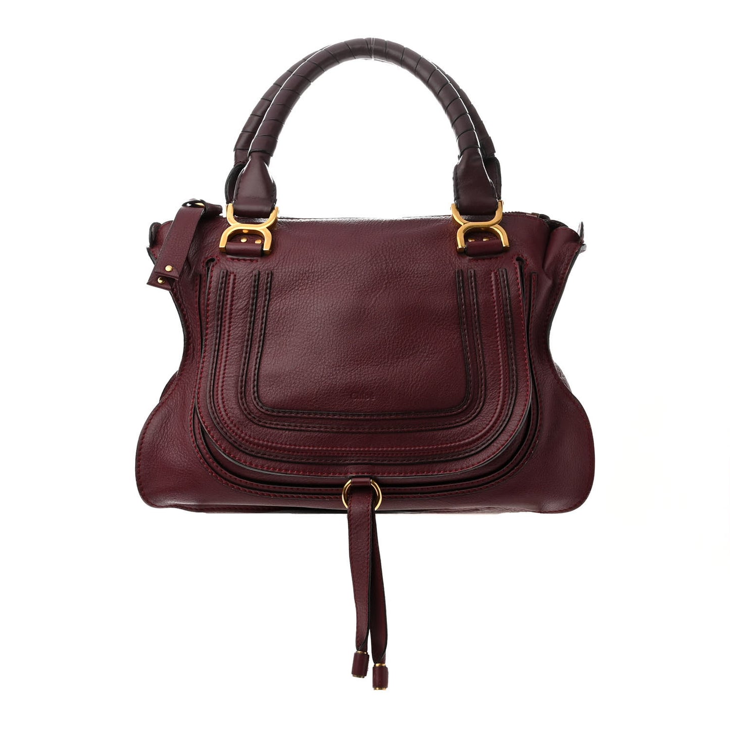 Calfskin Medium Marcie Satchel Cocoa