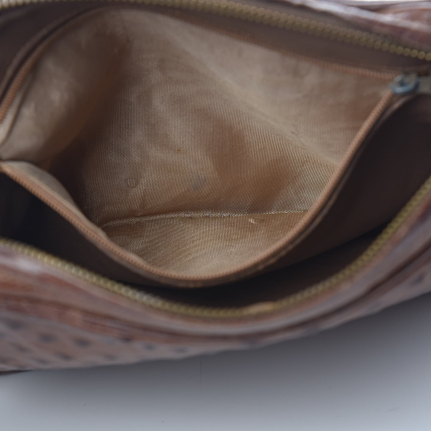 Ostrich Tassel Camera Case Brown