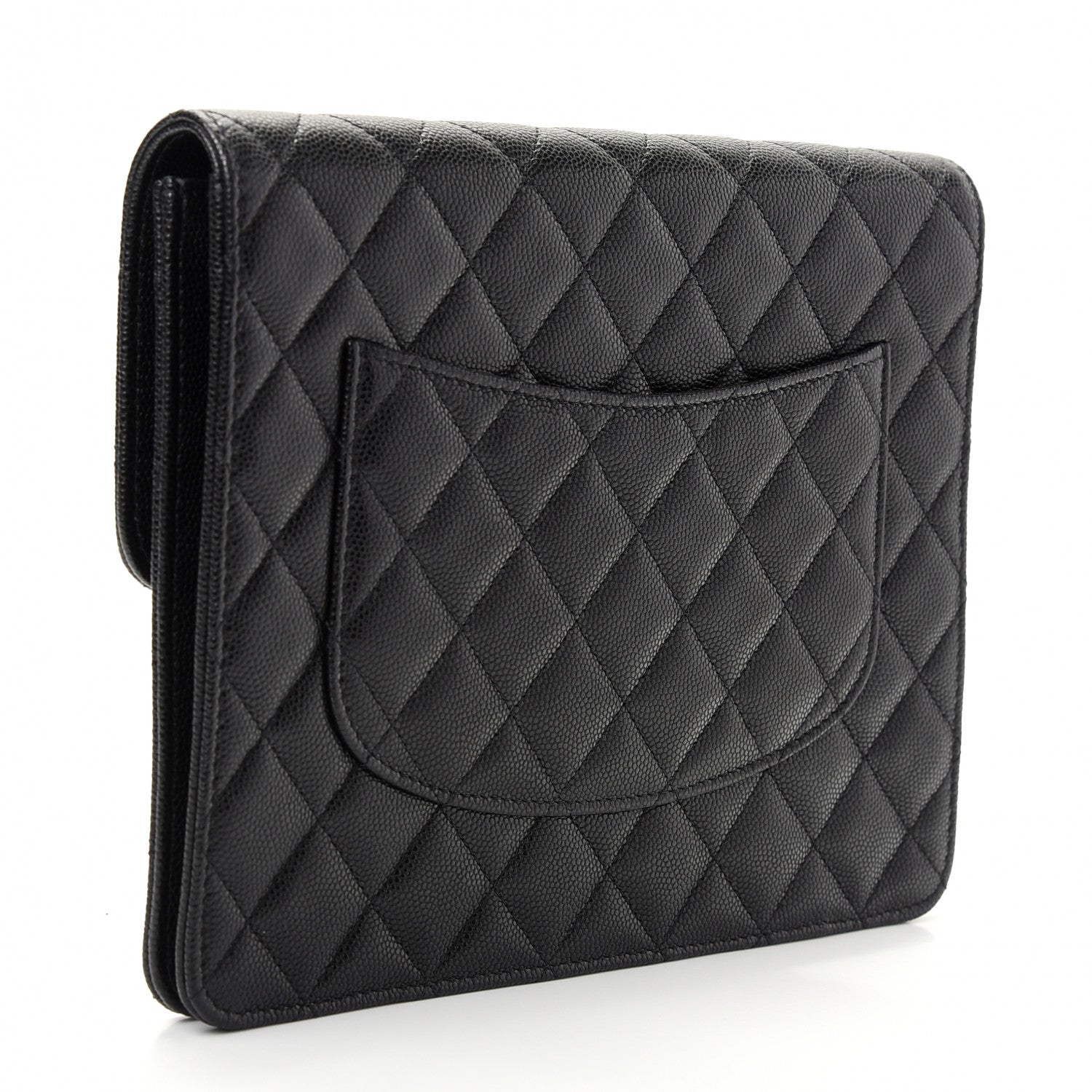 Chanel Caviar Quilted Square Flap Clutch Black 4 of 8