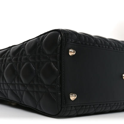 Christian Dior Lambskin Cannage Large Lady Dior Black 9 of 10
