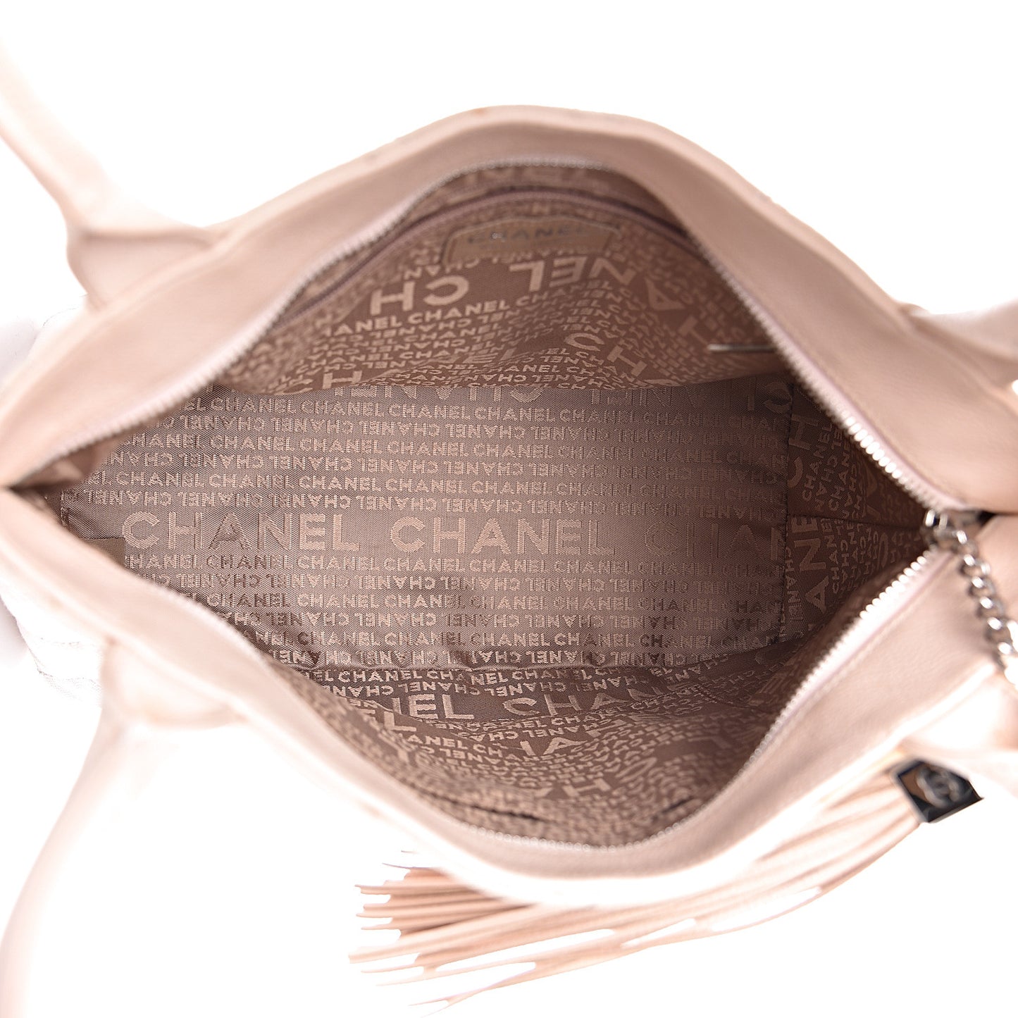 Canvas Quilted Medallion Tote Light Pink