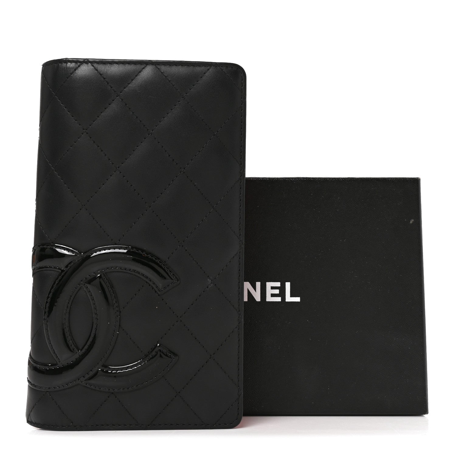 Chanel Calfskin Quilted Cambon Yen Wallet Black 9 of 9