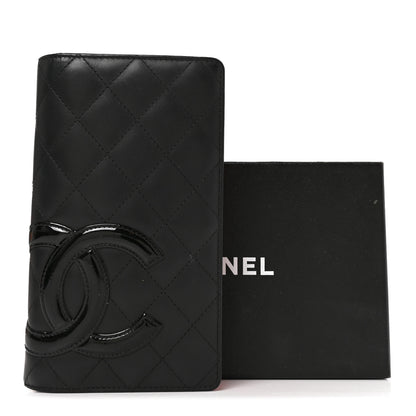 Chanel Calfskin Quilted Cambon Yen Wallet Black 9 of 9