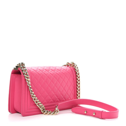 Chanel Lambskin Quilted Medium Boy Flap Pink 2 of 12