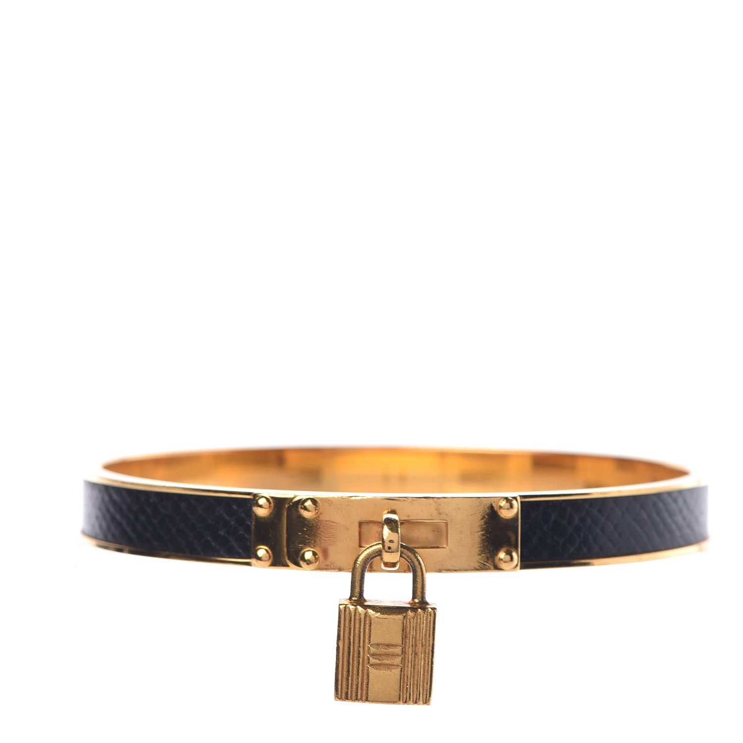 Hermes Courchevel Kelly Lock Cadena Bracelet Black 1 of 4
