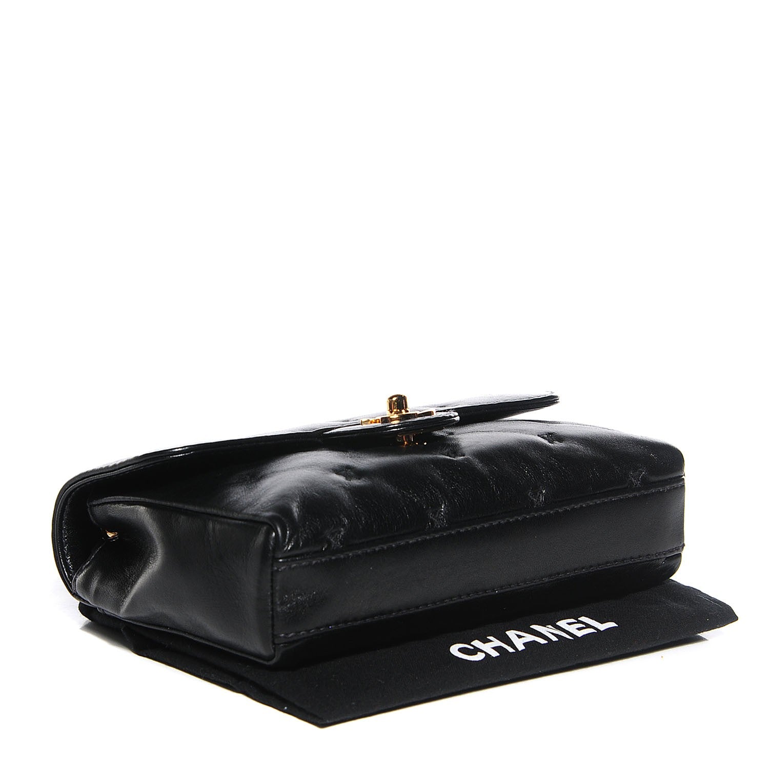 Chanel Lambskin Stitched Mini Flap Black 3 of 8