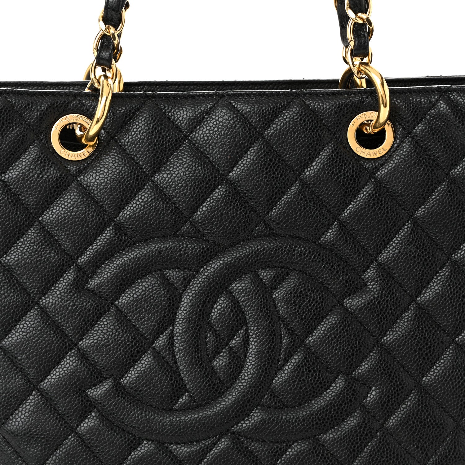 Chanel Caviar Quilted Grand Shopping Tote GST Black 8 of 10