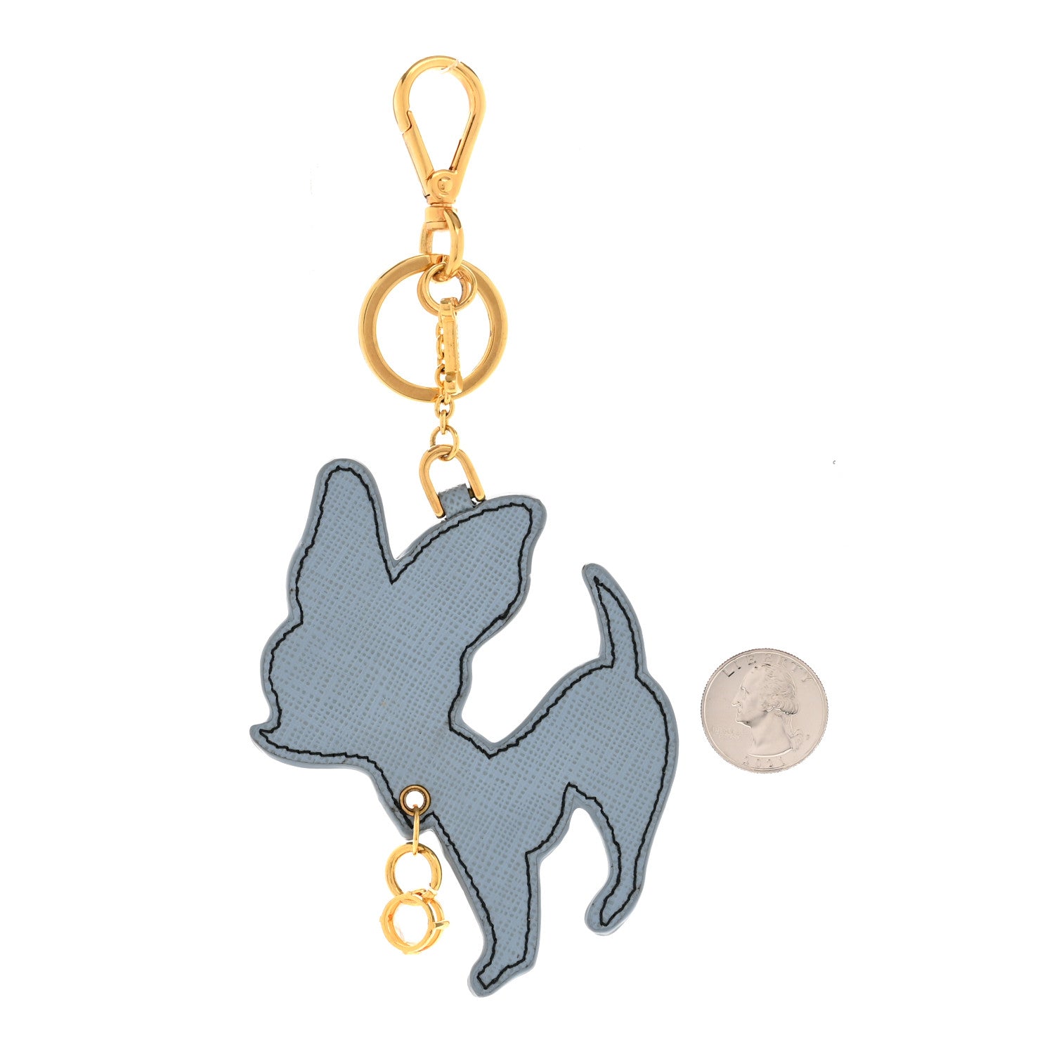 Prada Metal Saffiano Dog Bag Charm Multicolor 2 of 6