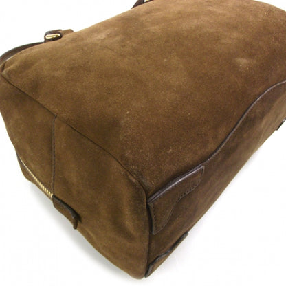 Prada Scamosciato Suede Logo Bowler Brown 5 of 11