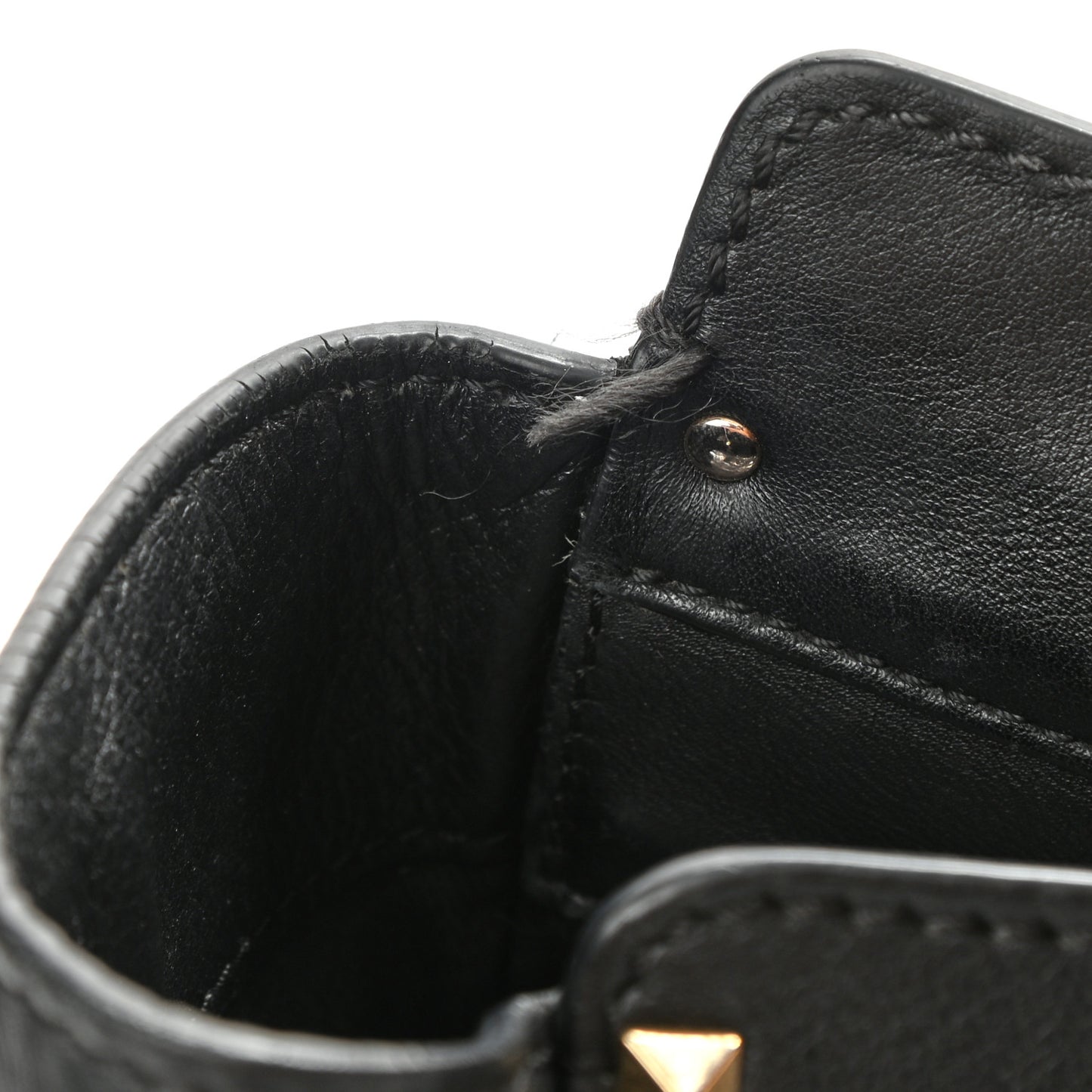 Vitello Rockstud Double Handle Tote Black