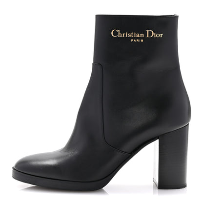 Christian Dior Calfskin D-Town Ankle Boots 38 Black 1 of 10