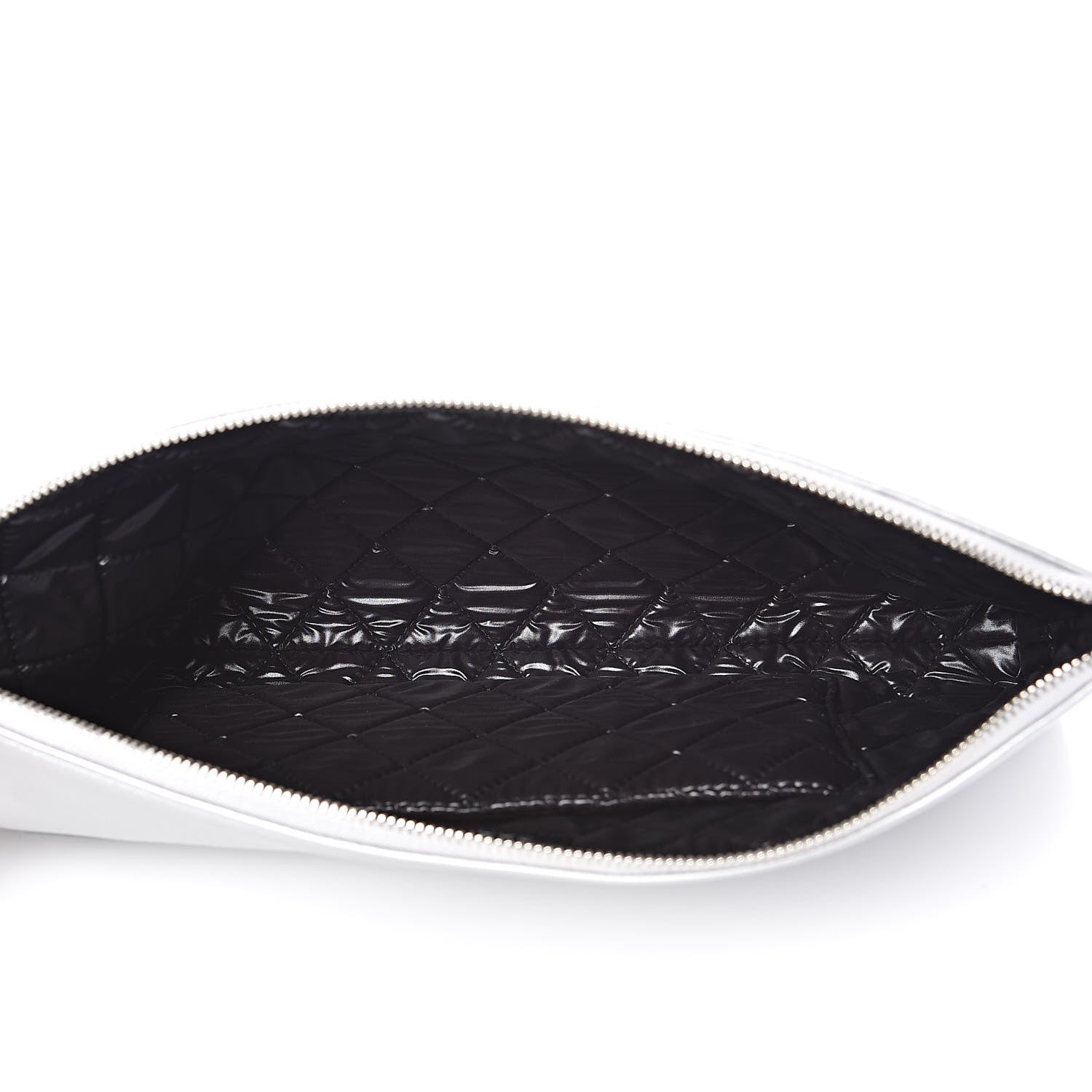 Chanel Metallic Calfskin Keyboard Pouch Silver 5 of 11