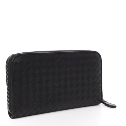 Bottega Veneta Nappa Intrecciato Zip Around Wallet Black 3 of 7