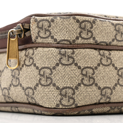 Gucci GG Supreme Monogram Mini Neo Vintage Double Zip Messenger Bag Beige New Acero Crop 9 of 11