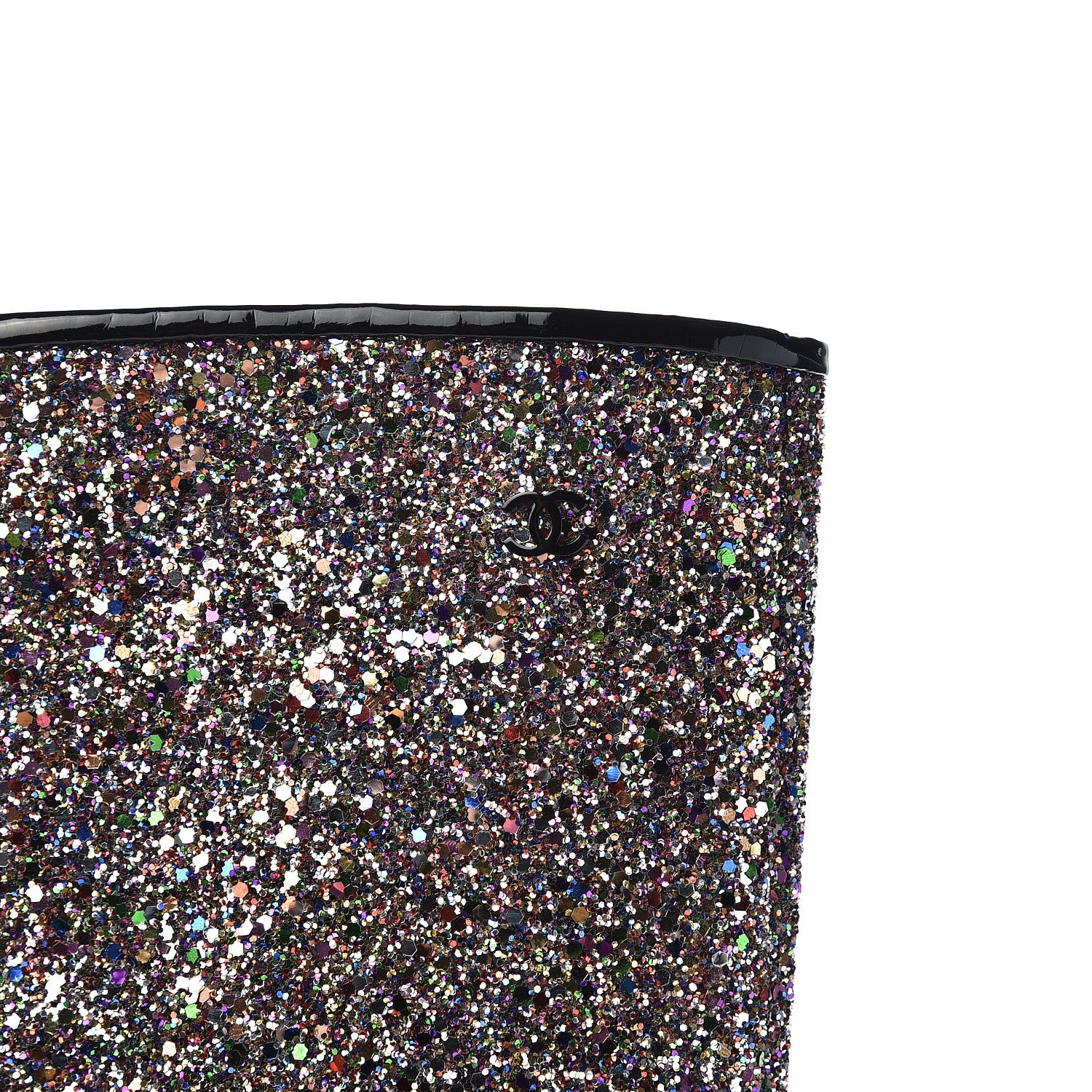 Chanel Glitter Patent Calfskin Cap Toe Fantasy High Boots 36.5 Multicolor Black 10 of 10