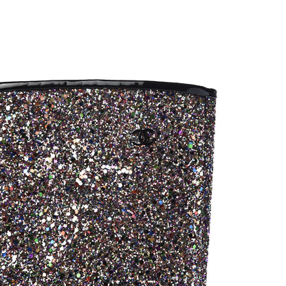Chanel Glitter Patent Calfskin Cap Toe Fantasy High Boots 36.5 Multicolor Black 10 of 10