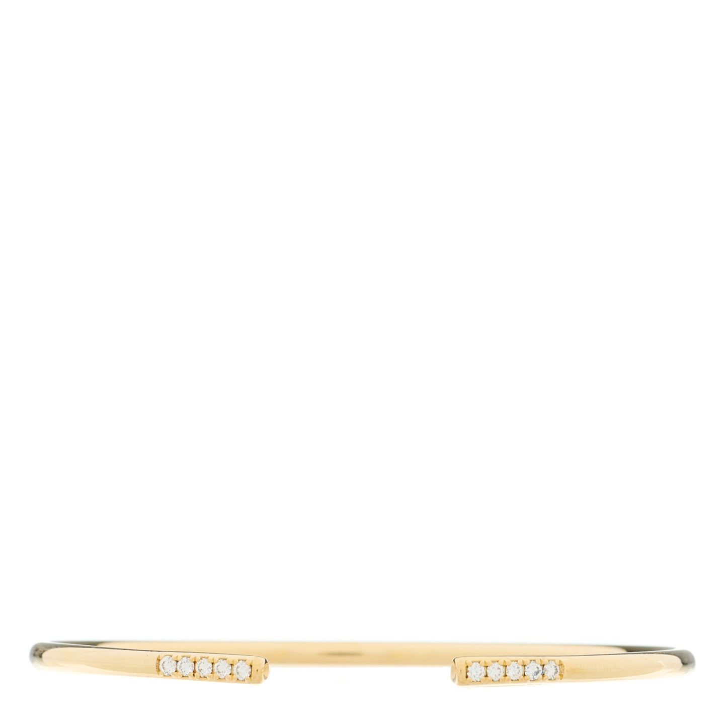 18K Yellow Gold Diamond Metro Wire Bracelet