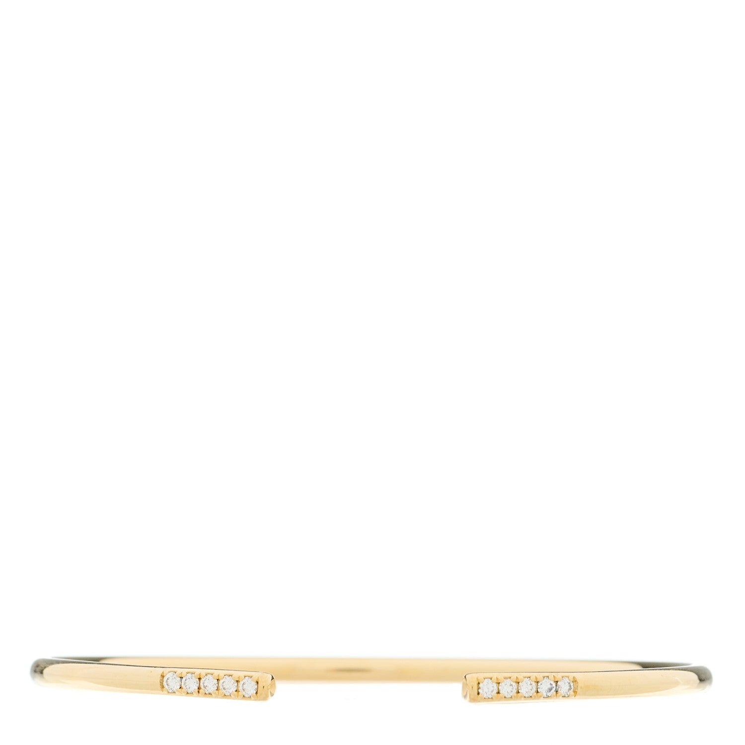 Tiffany 18K Yellow Gold Diamond Metro Wire Bracelet 1 of 3