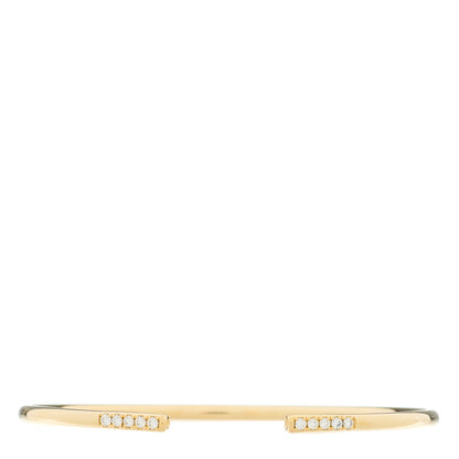 Tiffany 18K Yellow Gold Diamond Metro Wire Bracelet 1 of 3
