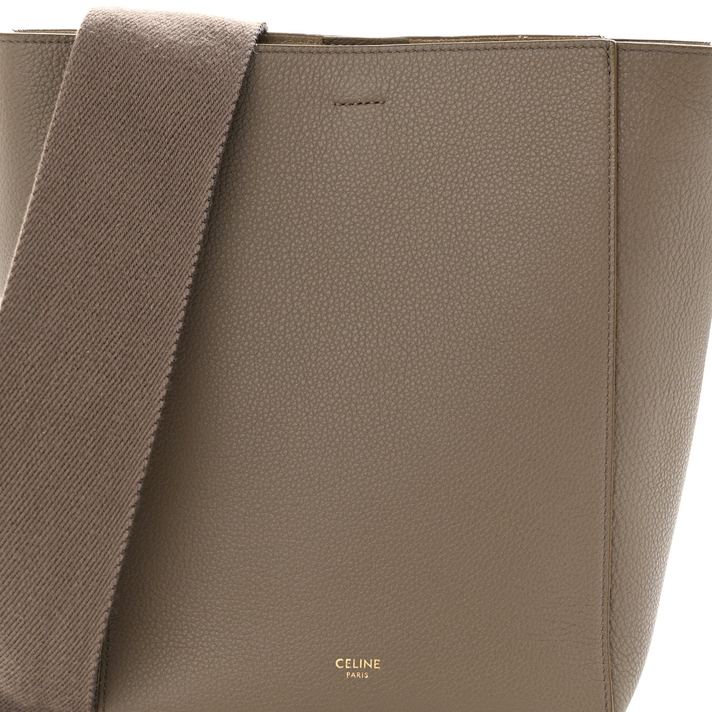 Soft Grained Calfskin Small Sangle Bucket Bag Taupe