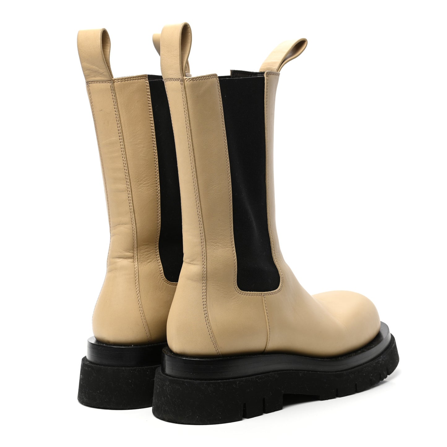 Calfskin The Lug Chelsea Boots 38 Cane Sugar