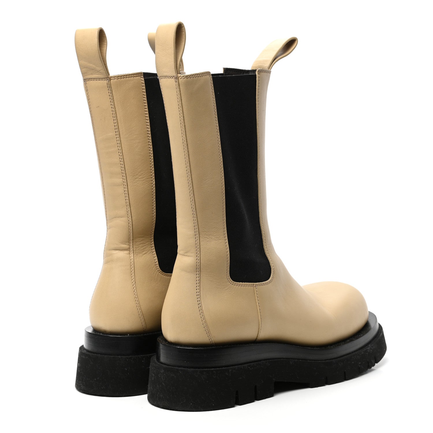 Bottega Veneta Calfskin The Lug Chelsea Boots 38 Cane Sugar 4 of 8