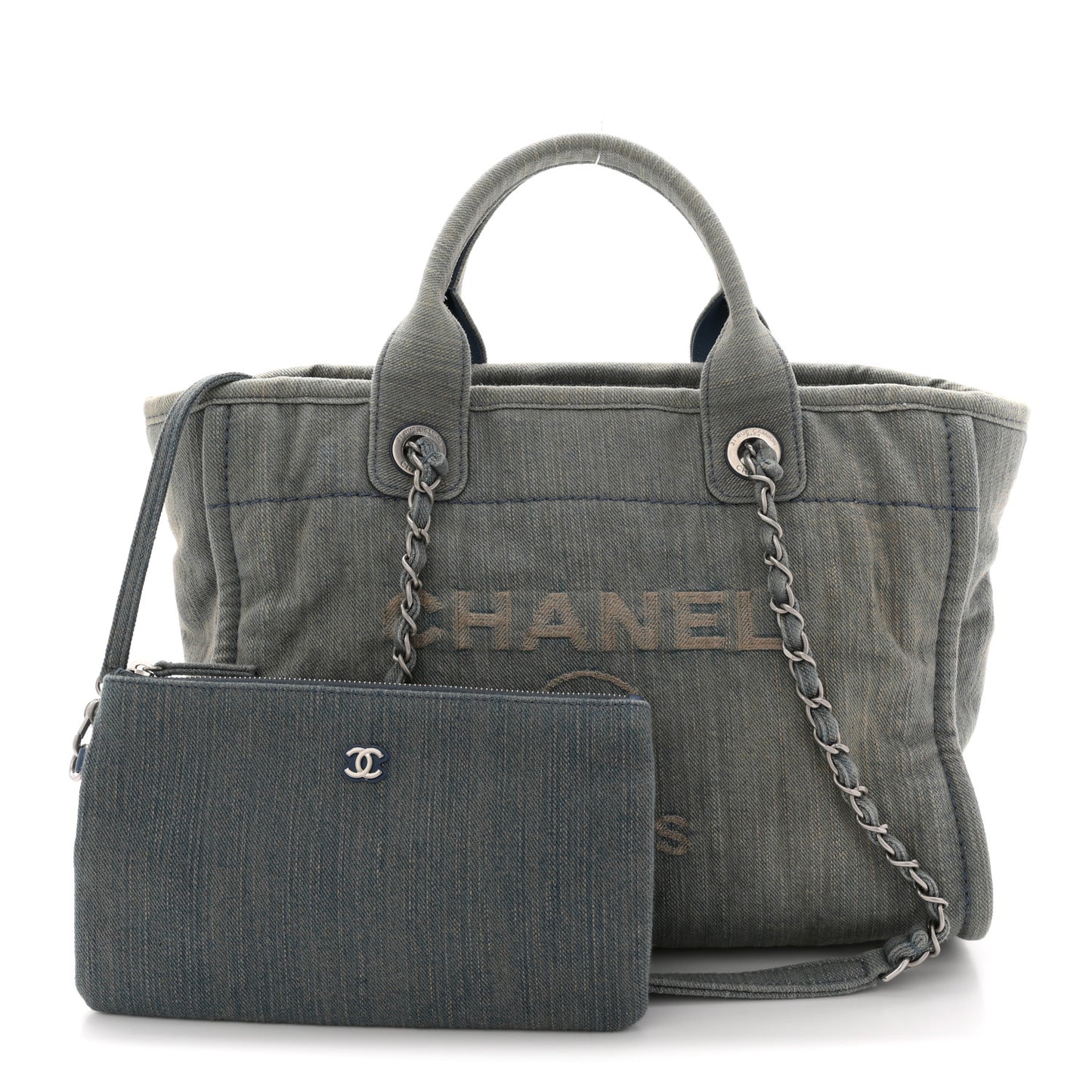 Denim Small Deauville Tote Light Blue