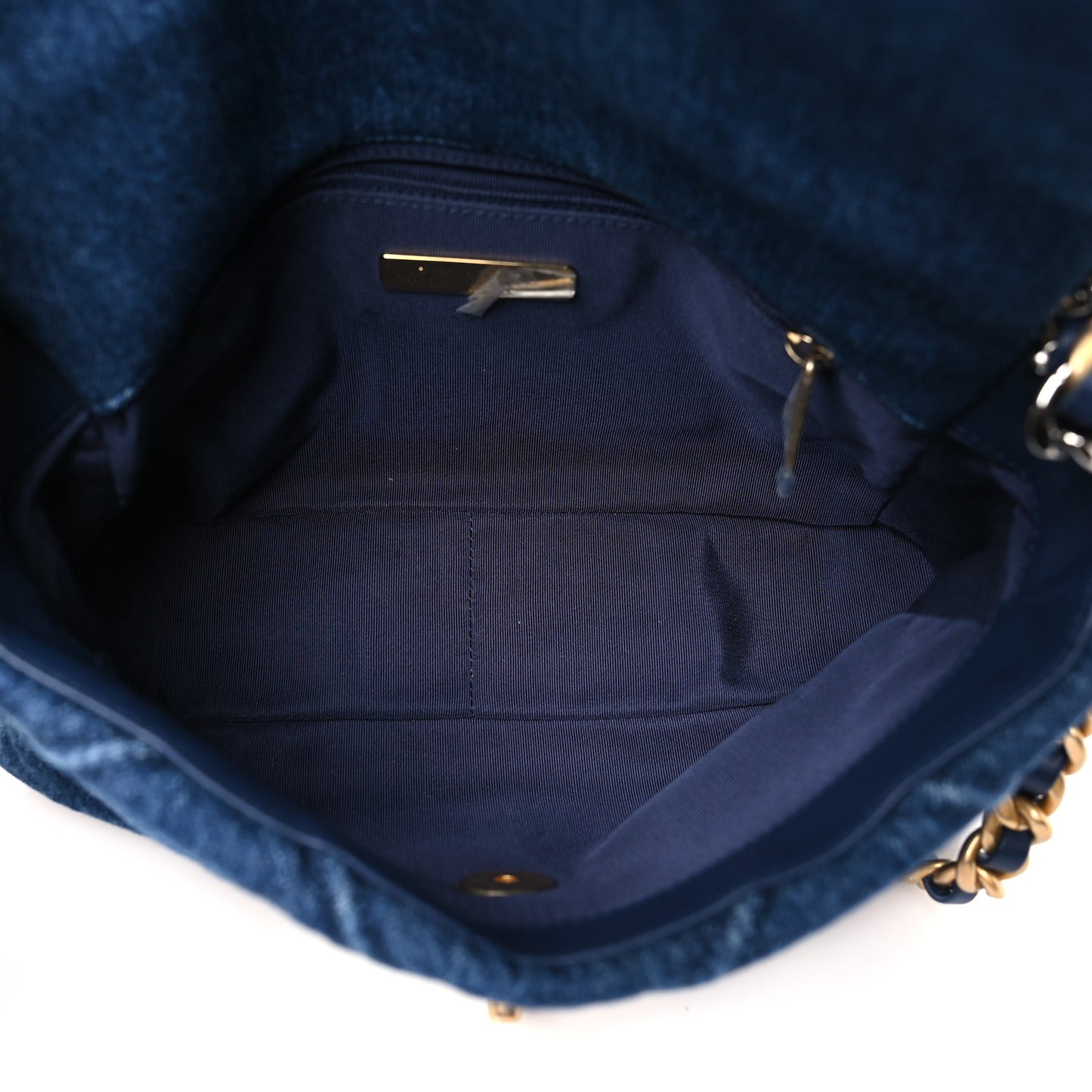 Denim Quilted Medium Chanel 19 Flap Blue