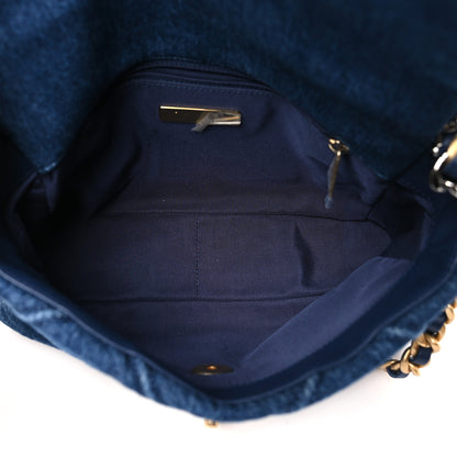 Chanel Denim Quilted Medium Chanel 19 Flap Blue 5 of 10